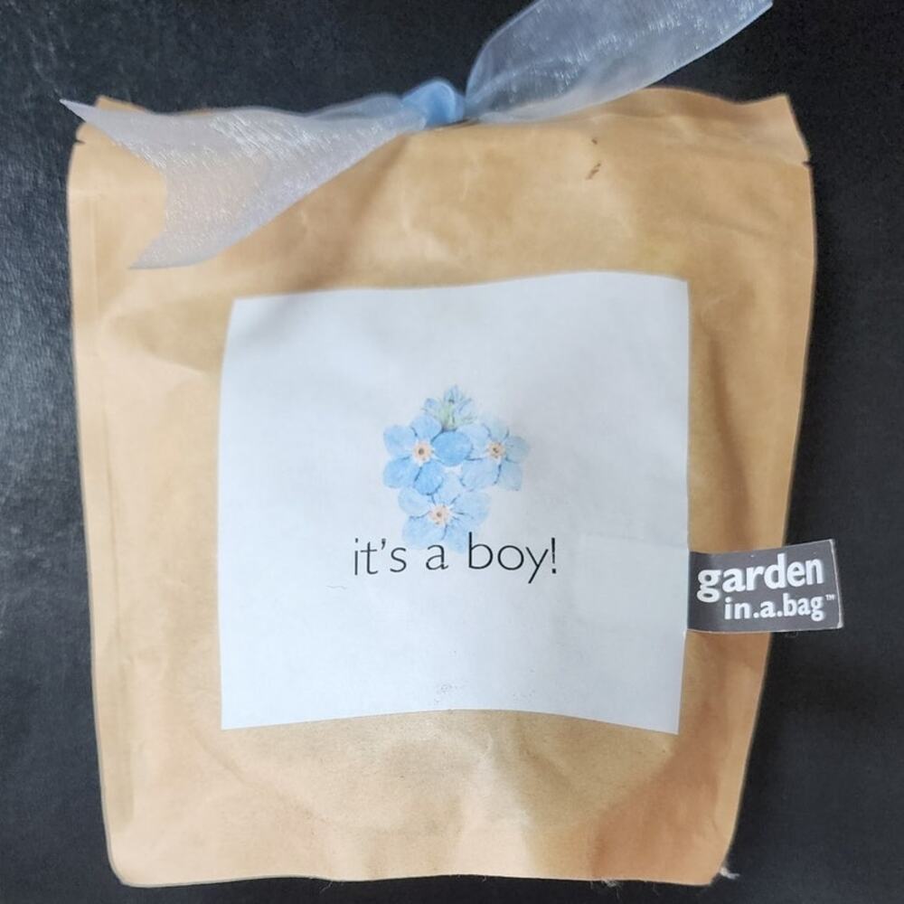 Garden in a bag "Its' a Boy " Gardening kit for easy windowsill growing